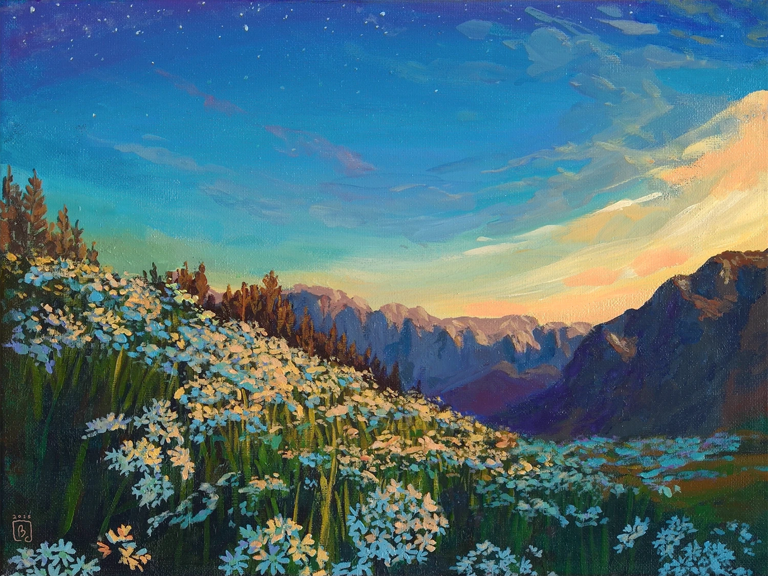 Wildflowers original artwork