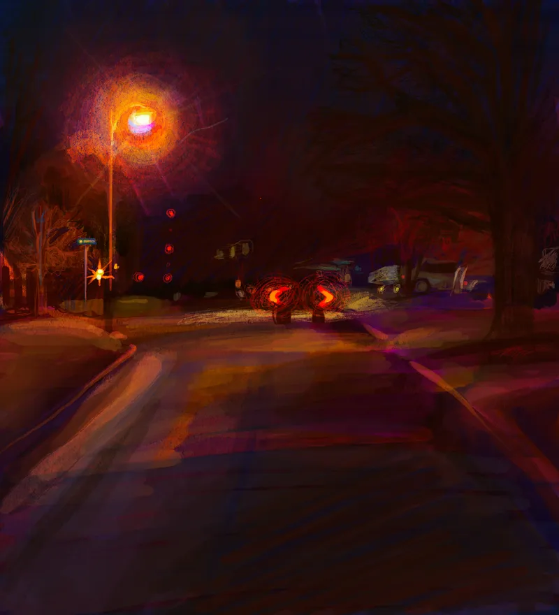 Streetlight painting