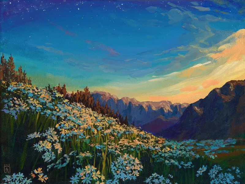 Wildflower painting